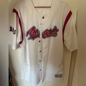 Los Angeles Angels White & Red Baseball Jersey